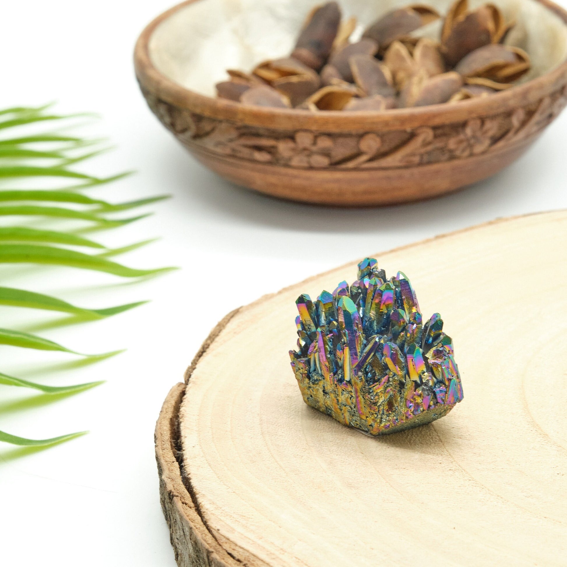 Titanium Rainbow Aura Quartz Cluster 53g  Pure Serenity