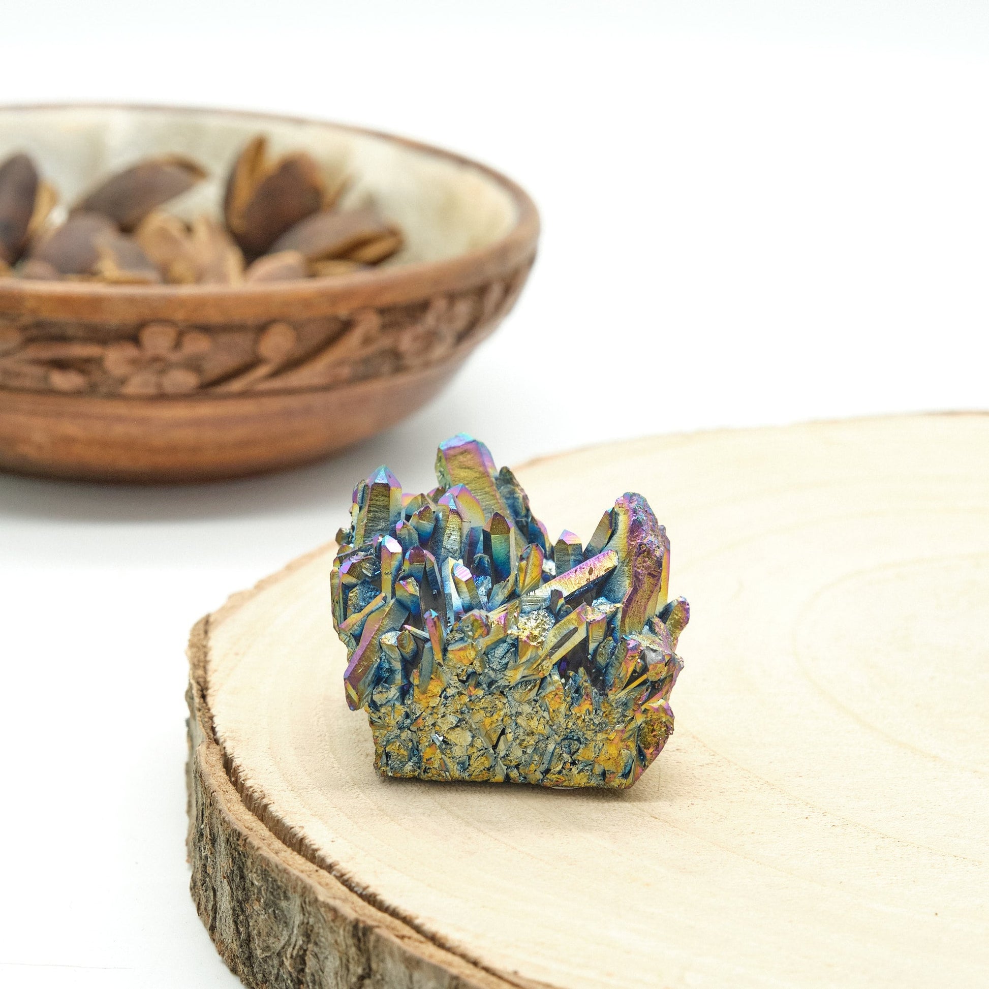 Titanium Rainbow Aura Quartz Cluster 66g  Pure Serenity