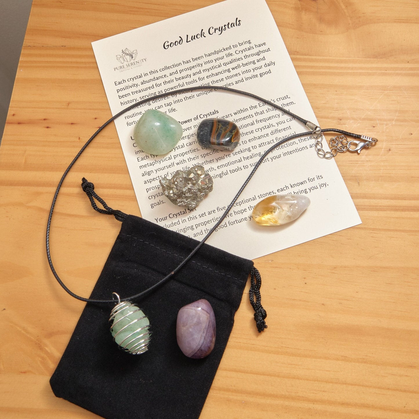 Good Luck Crystals Gift Set  Pure Serenity