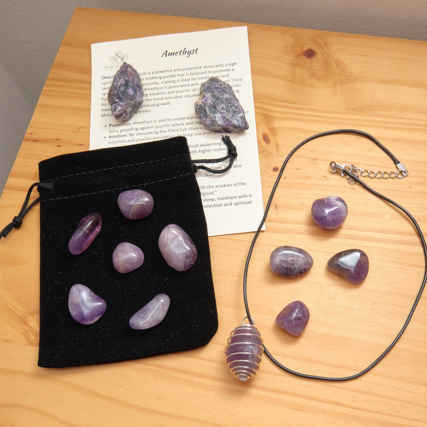 Amethyst Gemstone Gift Set  Pure Serenity