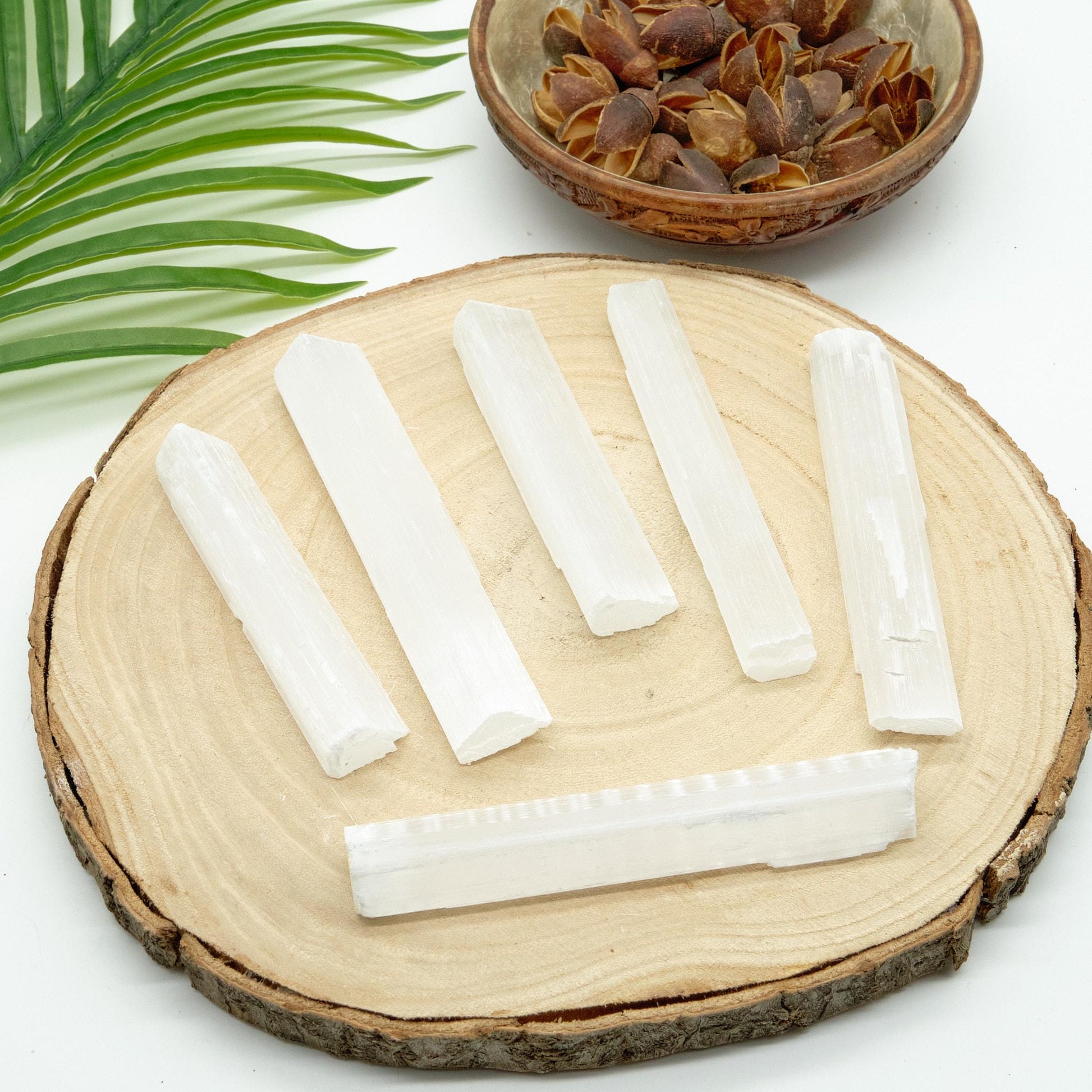 Natural Selenite Stick Wand 10-15cm x 1  Pure Serenity