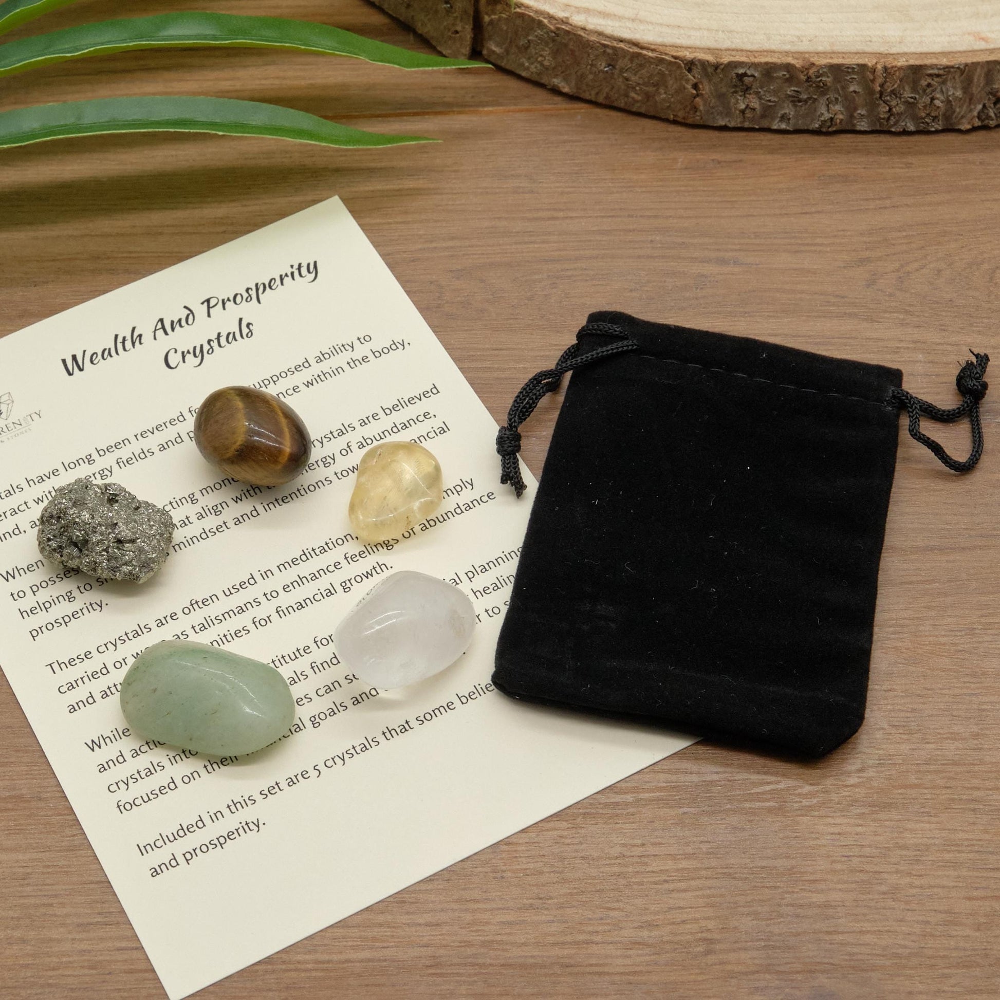 Wealth Prosperity Money Crystals Gift Set  Pure Serenity