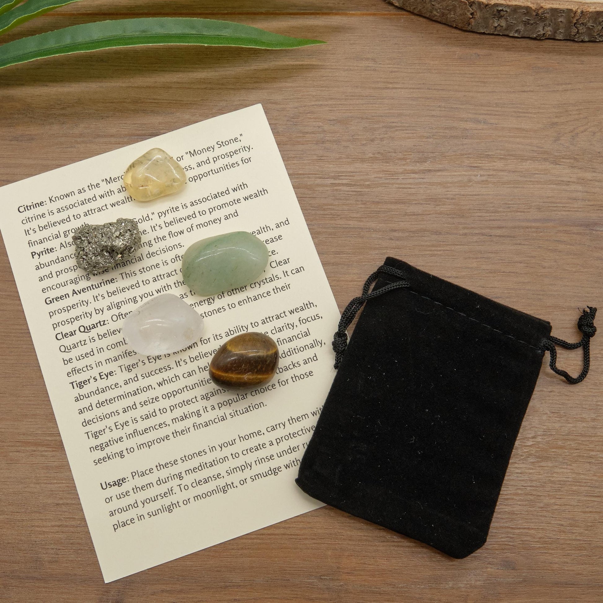 Wealth Prosperity Money Crystals Gift Set  Pure Serenity