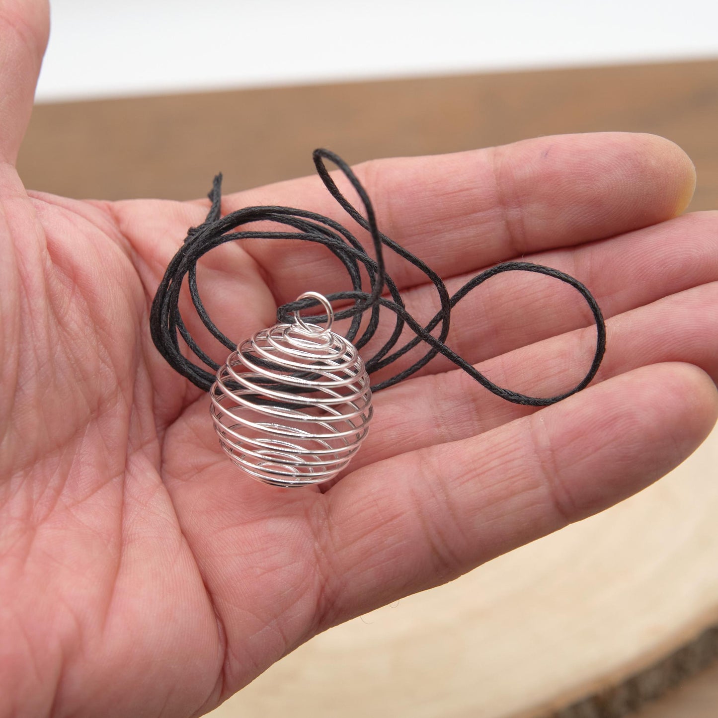Crystal Stone Holder Necklace Pure Serenity