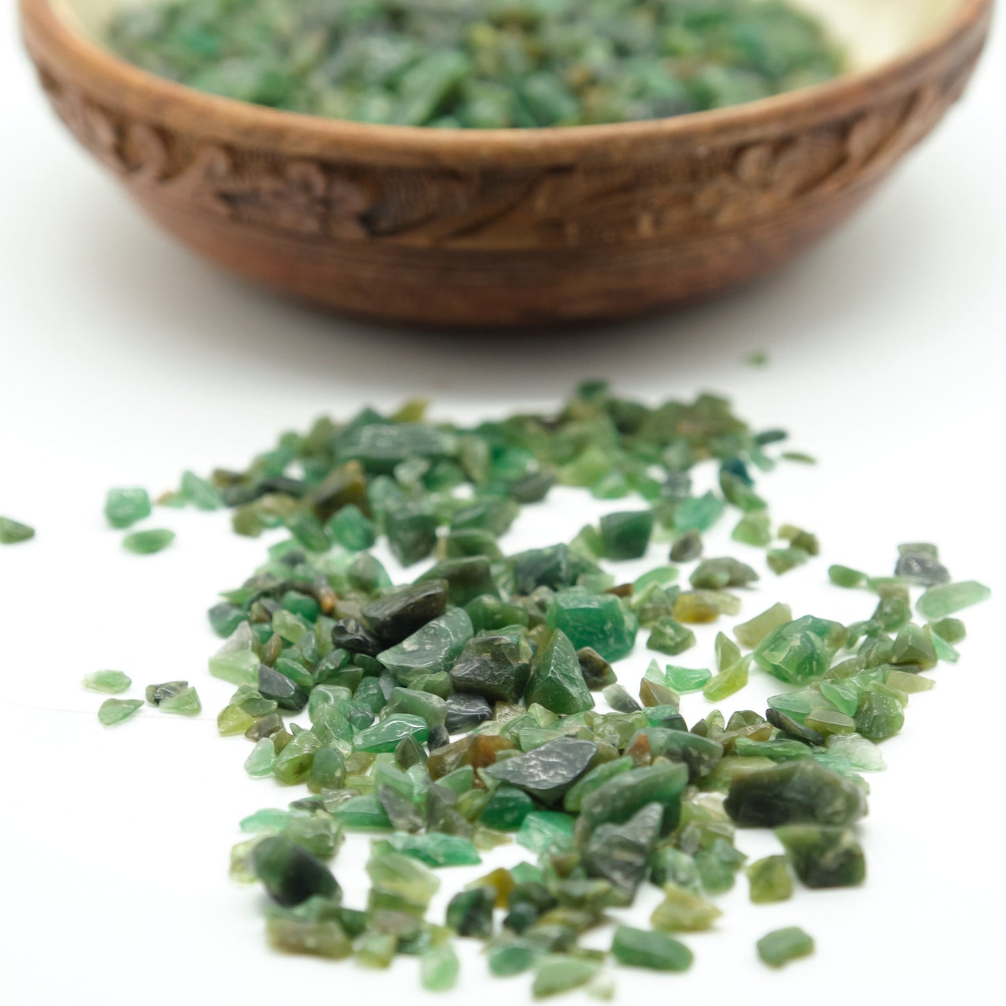 Dark Green Aventurine Crystal Chips 2-10mm Undrilled  Pure Serenity   