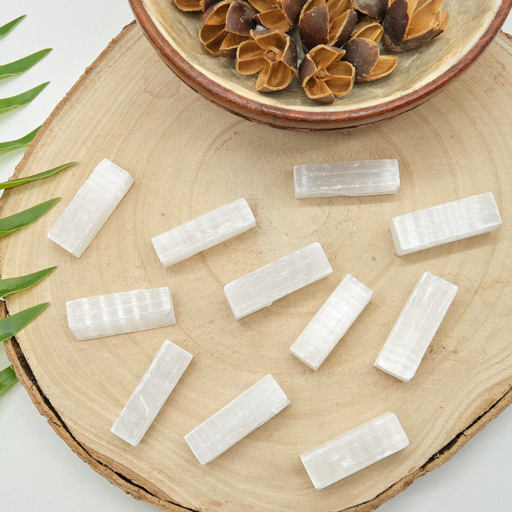 Small Natural Selenite Sticks Wands 4cm