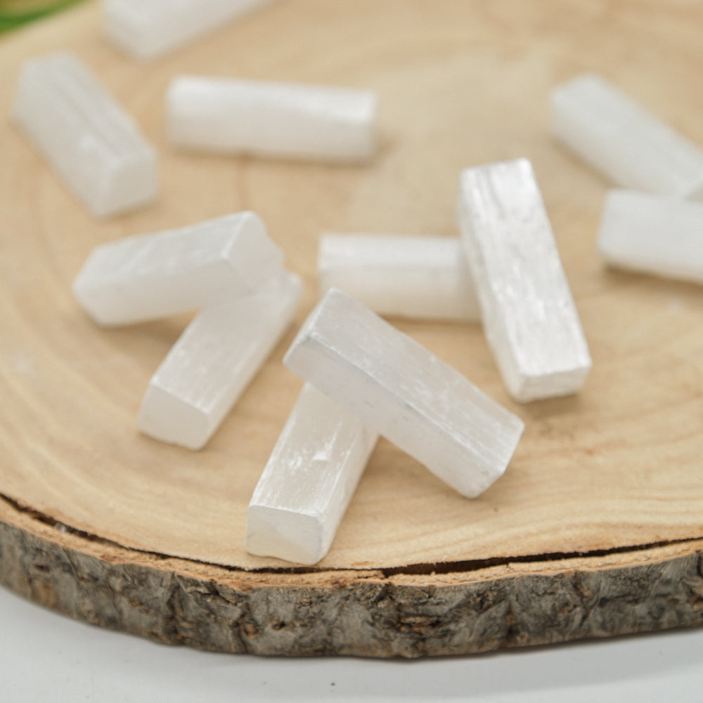 Small Natural Selenite Sticks Wands 4cm