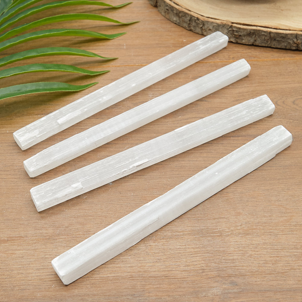 Long Natural Selenite Wand 19-20cm x 1 Piece