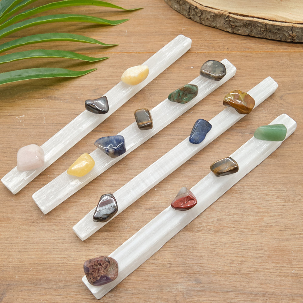 Long Natural Selenite Wand 19-20cm x 1 Piece