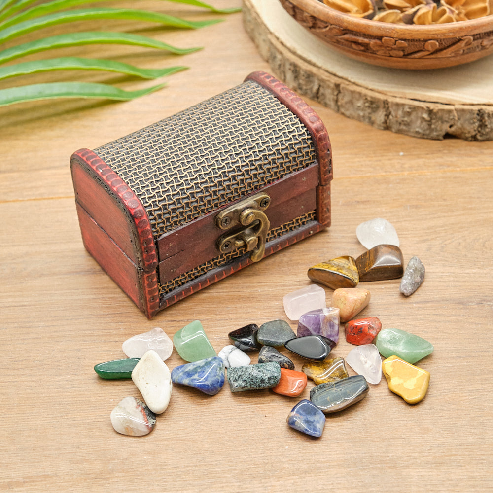 Treasure Chest With Crystal Stones Gift Set