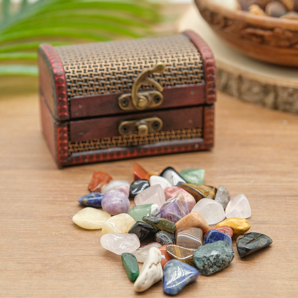 Treasure Chest With Crystal Stones Gift Set