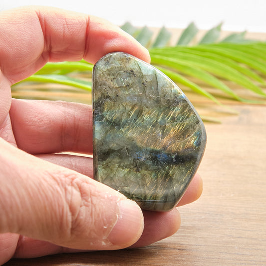 Natural Labradorite Freeform Polished Crystal 83g