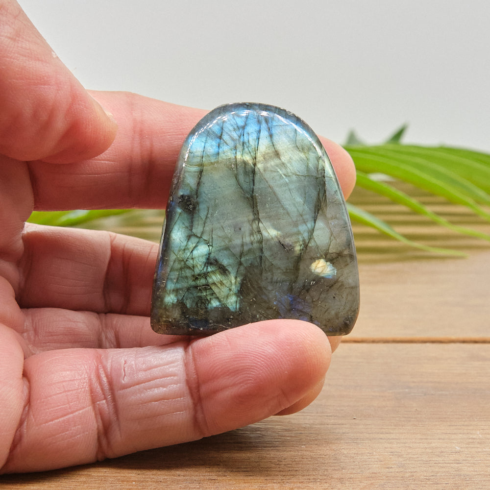 Natural Small Labradorite Freeform Polished Crystal 55g