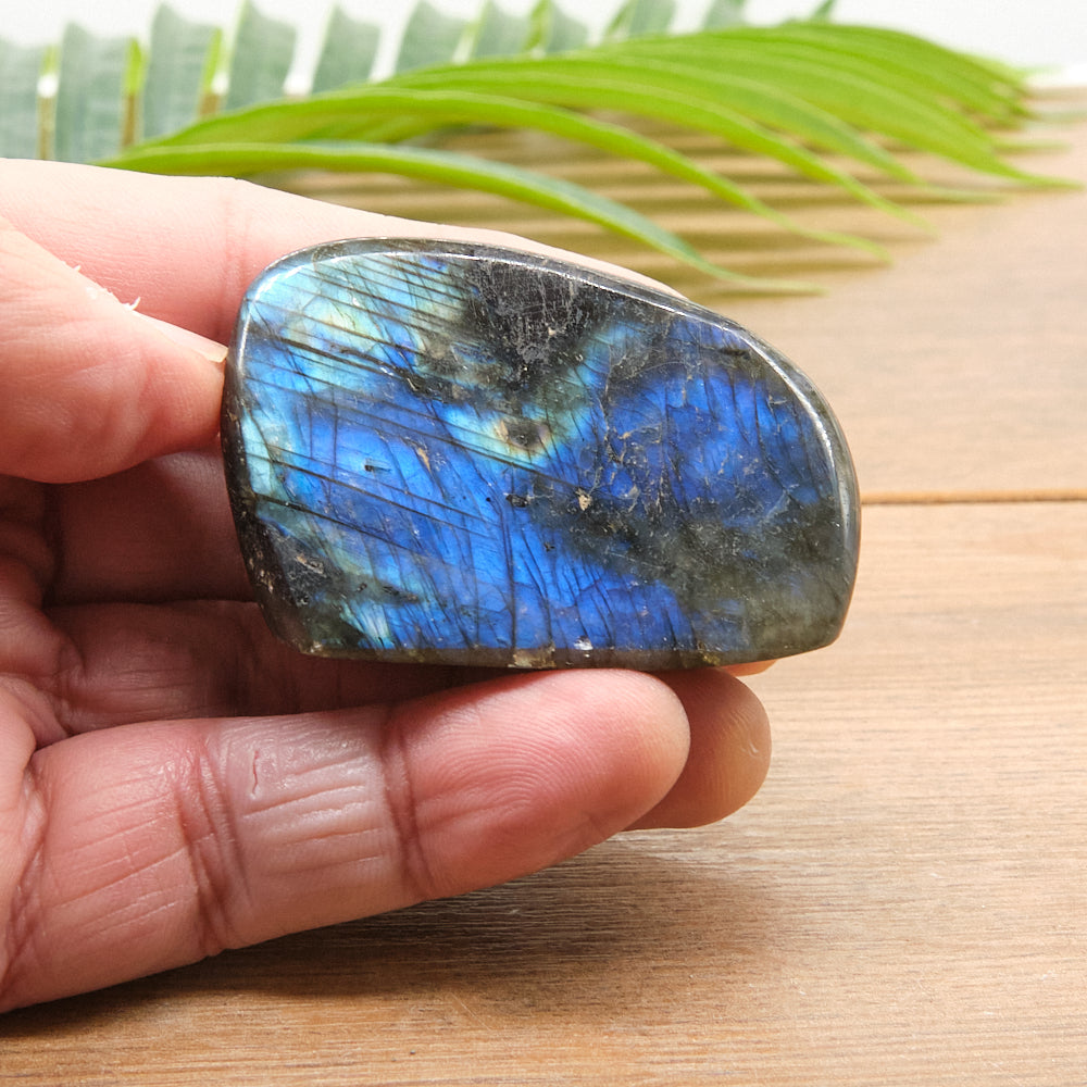 Natural Labradorite Freeform Polished Crystal 83g