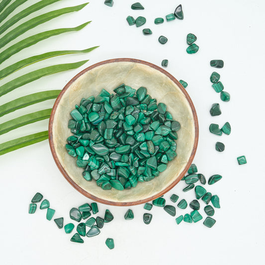 Malachite Crystal Chips 4-10mm Undrilled