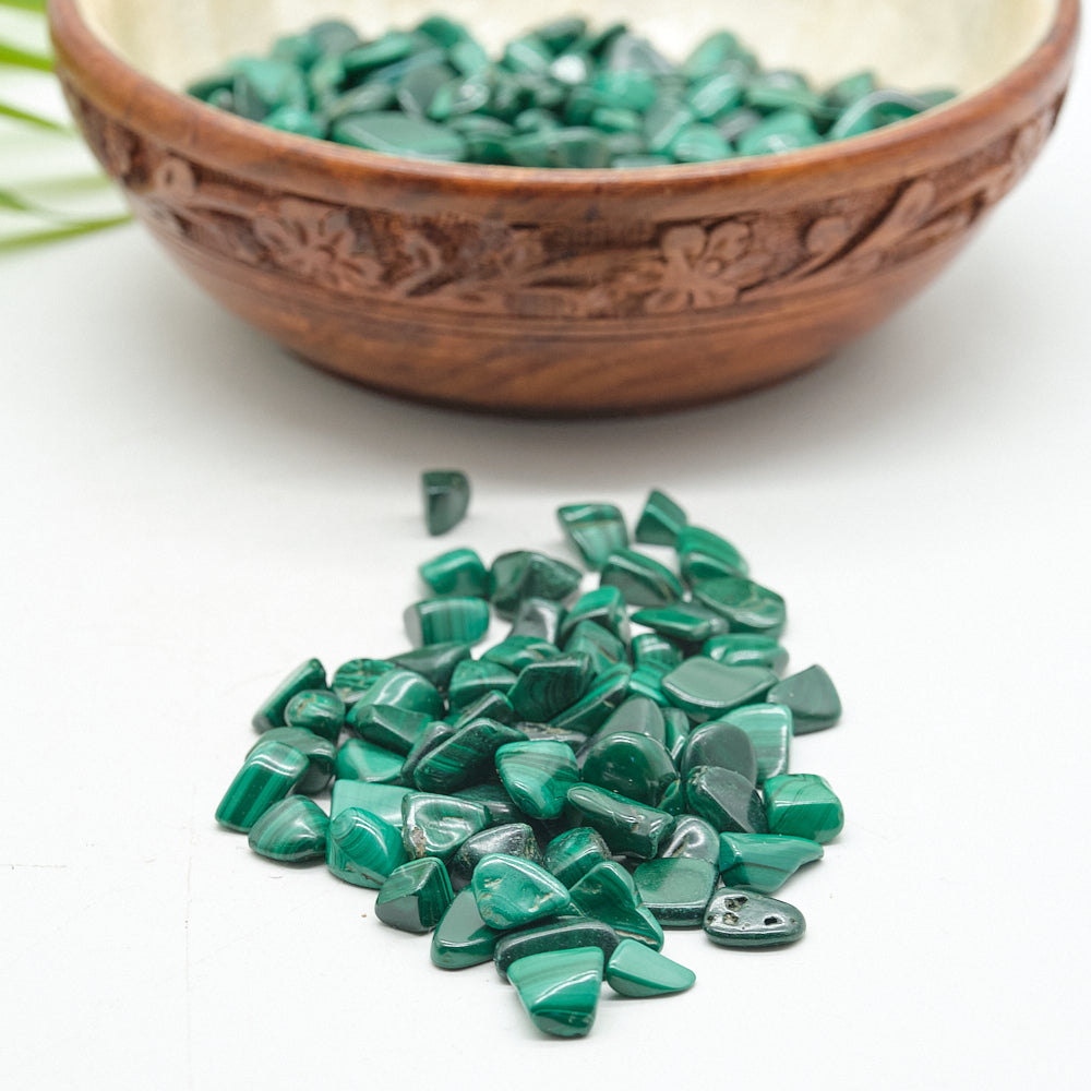 Malachite Crystal Chips 4-10mm Undrilled