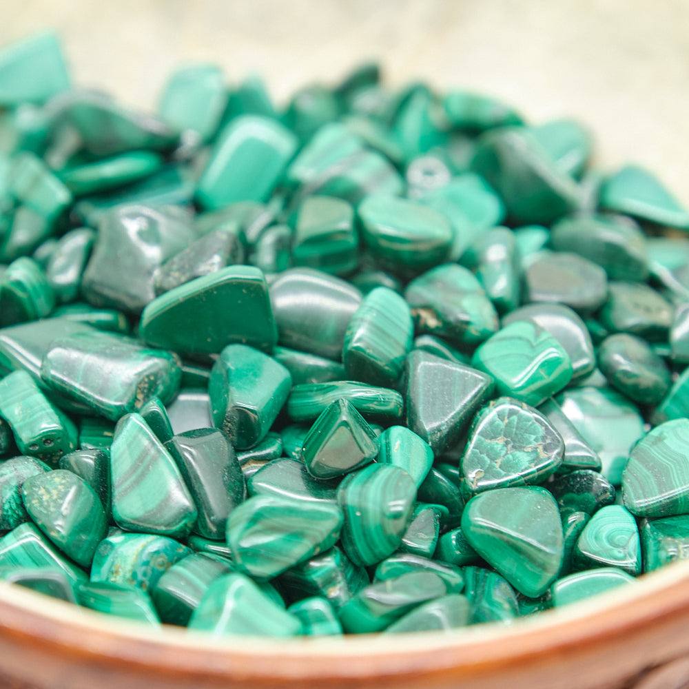 Malachite Crystal Chips 4-10mm Undrilled