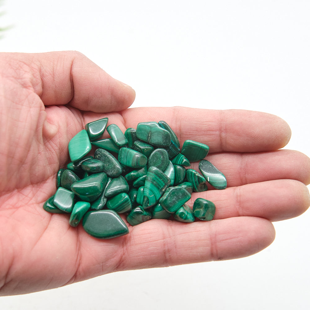Malachite Crystal Chips 4-10mm Undrilled