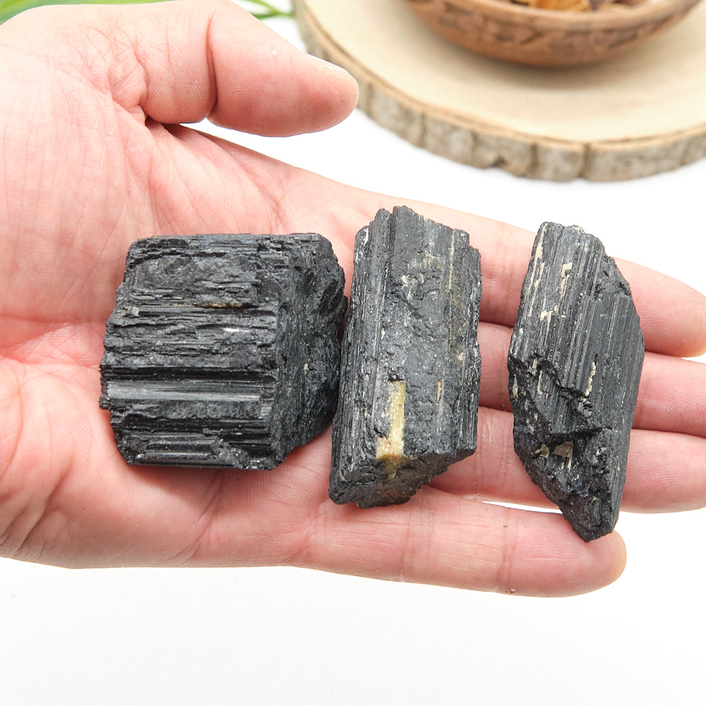 Large Rough Black Tourmaline Stone 5-8cm