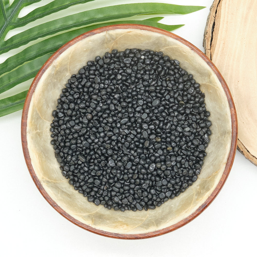 Black Obsidian Crystal Chips 3-6mm Undrilled