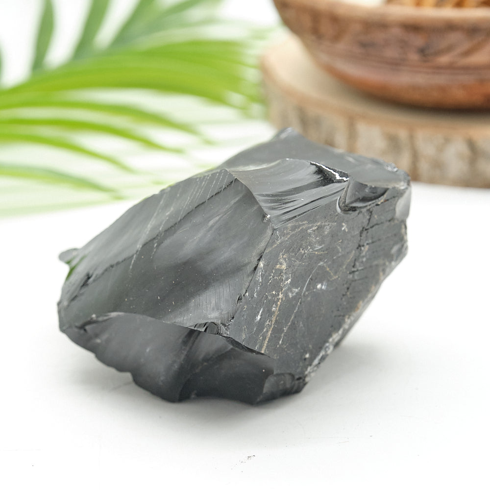 Large Rough Black Obsidian Natural Rock 699g