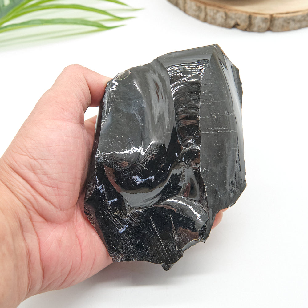 Large Rough Black Obsidian Natural Rock 699g