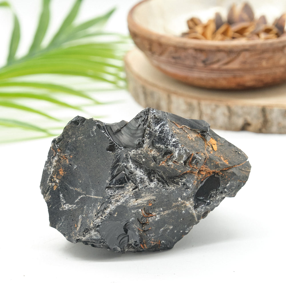 Large Rough Black Obsidian Natural Rock 607g