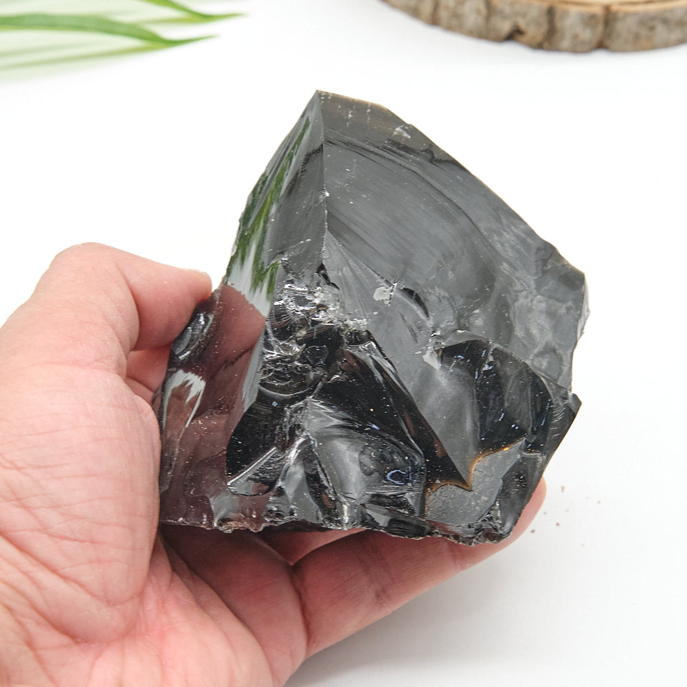 Large Rough Black Obsidian Natural Rock 607g