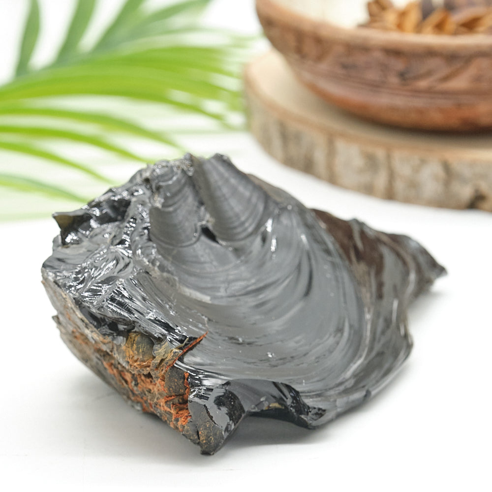 Large Rough Black Obsidian Natural Rock 528g