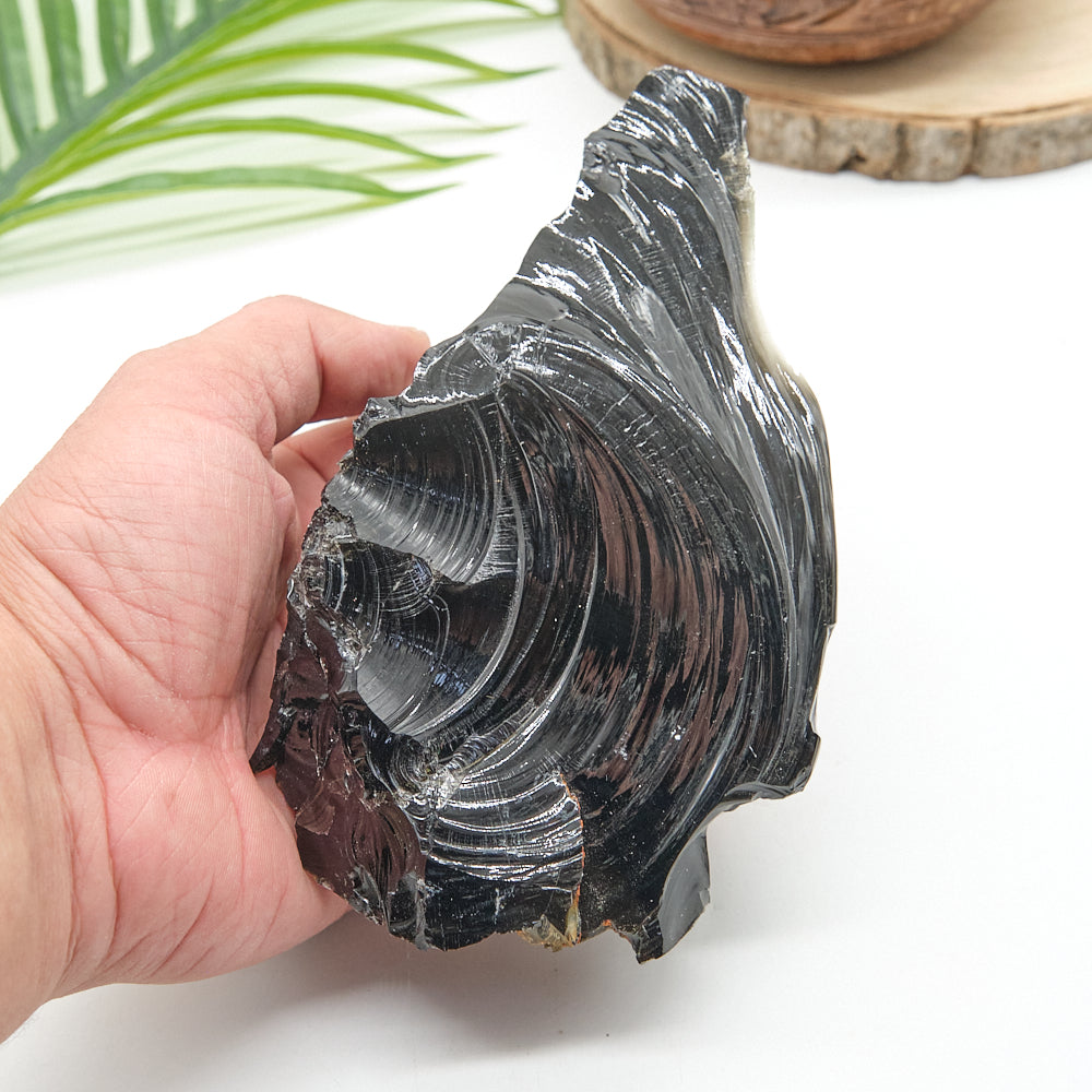 Large Rough Black Obsidian Natural Rock 528g