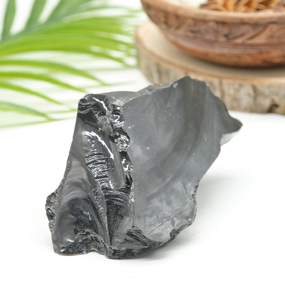 Large Rough Black Obsidian Natural Rock 501g