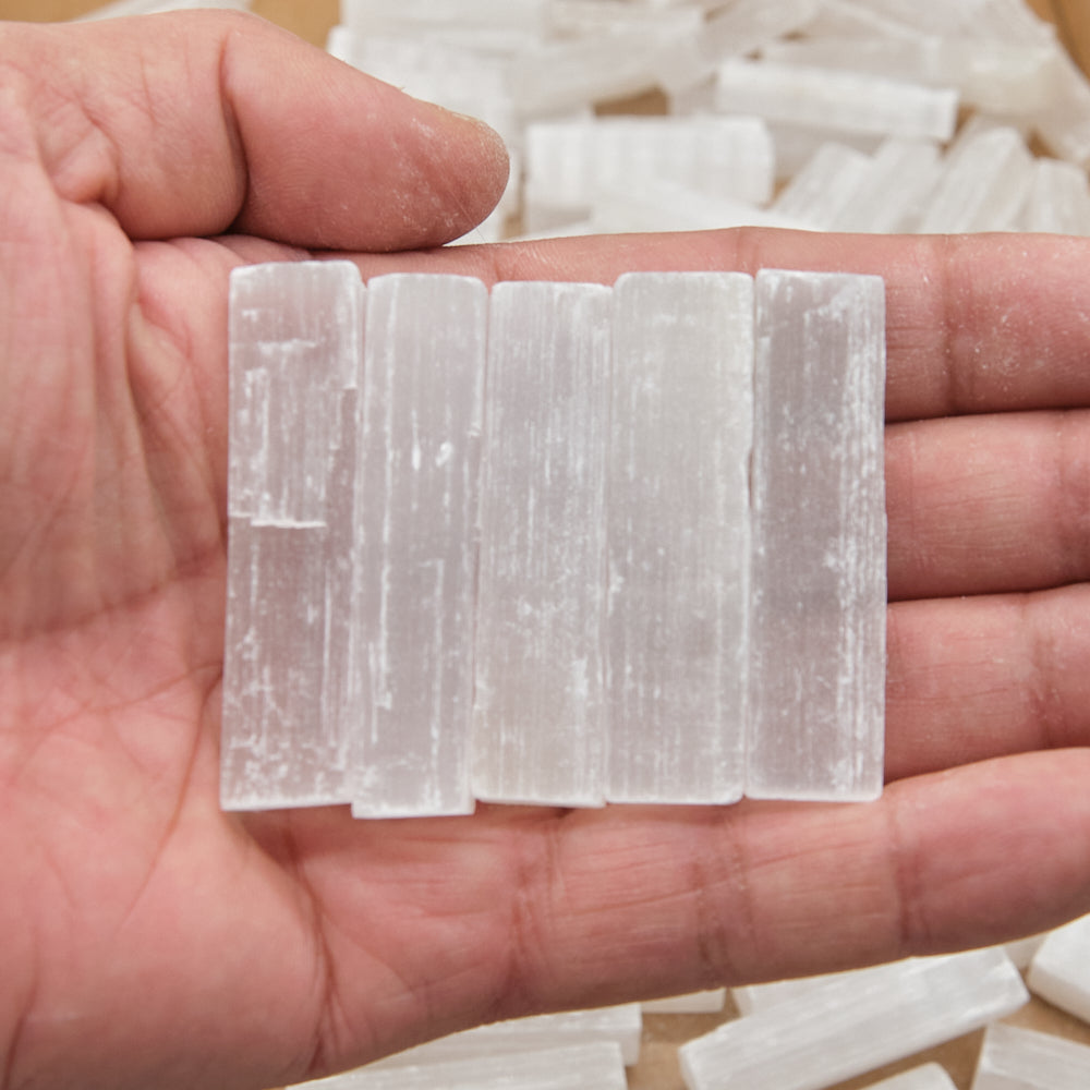 Small Natural Selenite Sticks Wands 5cm