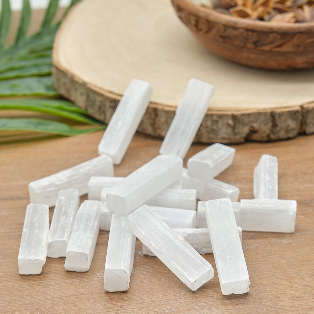 Small Natural Selenite Sticks Wands 5cm