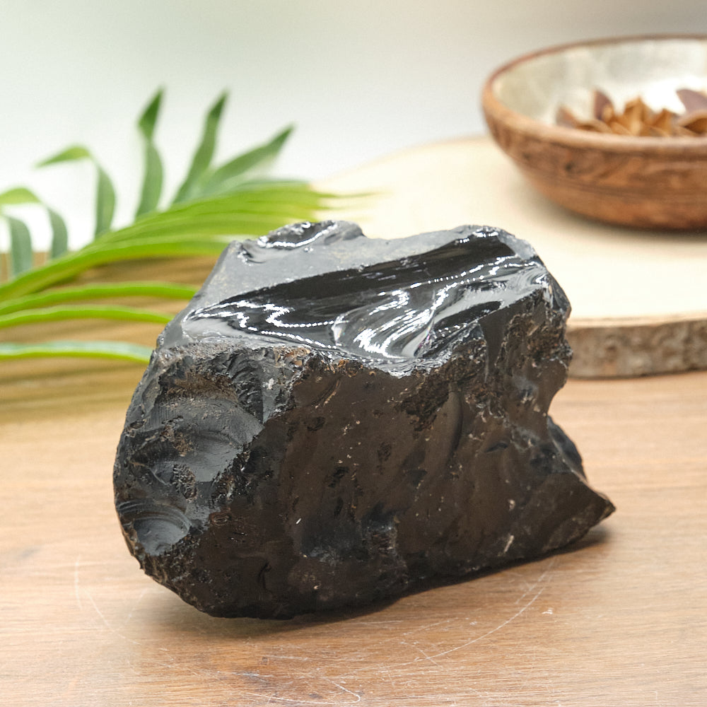 Large Rough Black Obsidian Natural Rock 1241g