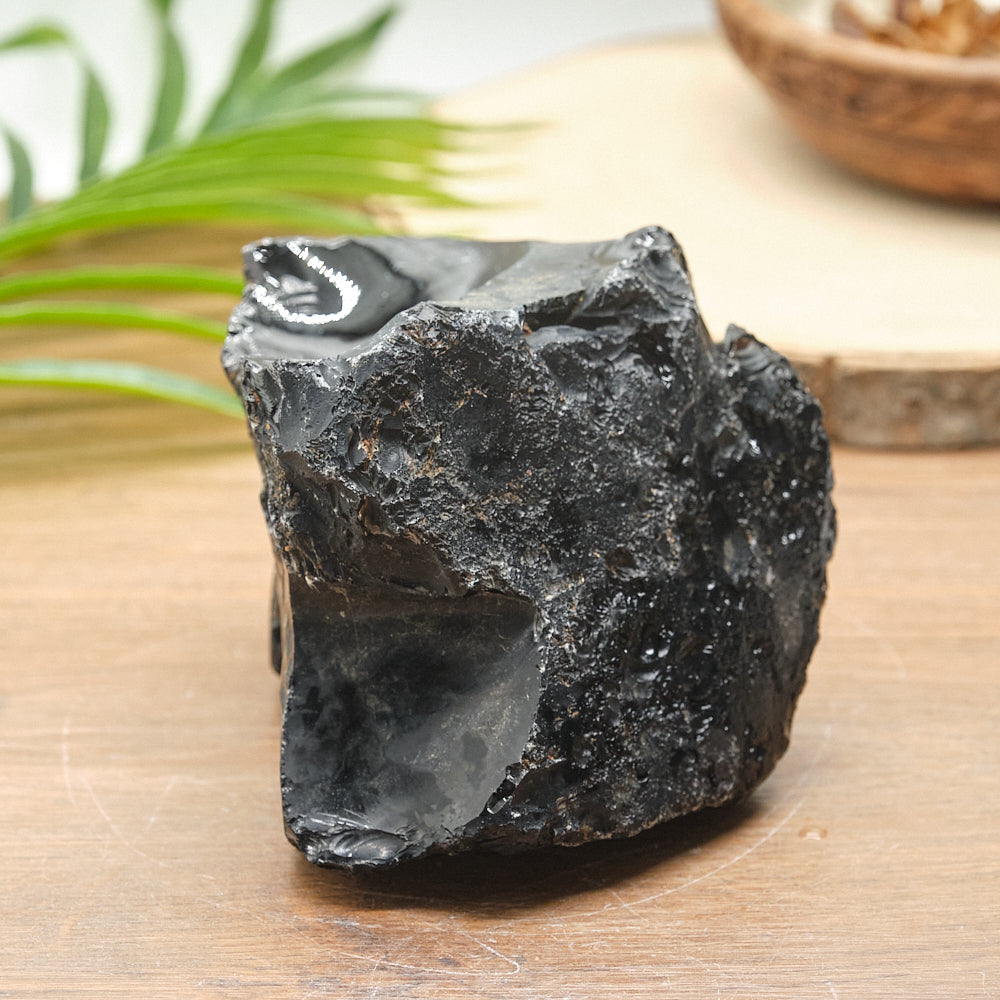 Large Rough Black Obsidian Natural Rock 1241g