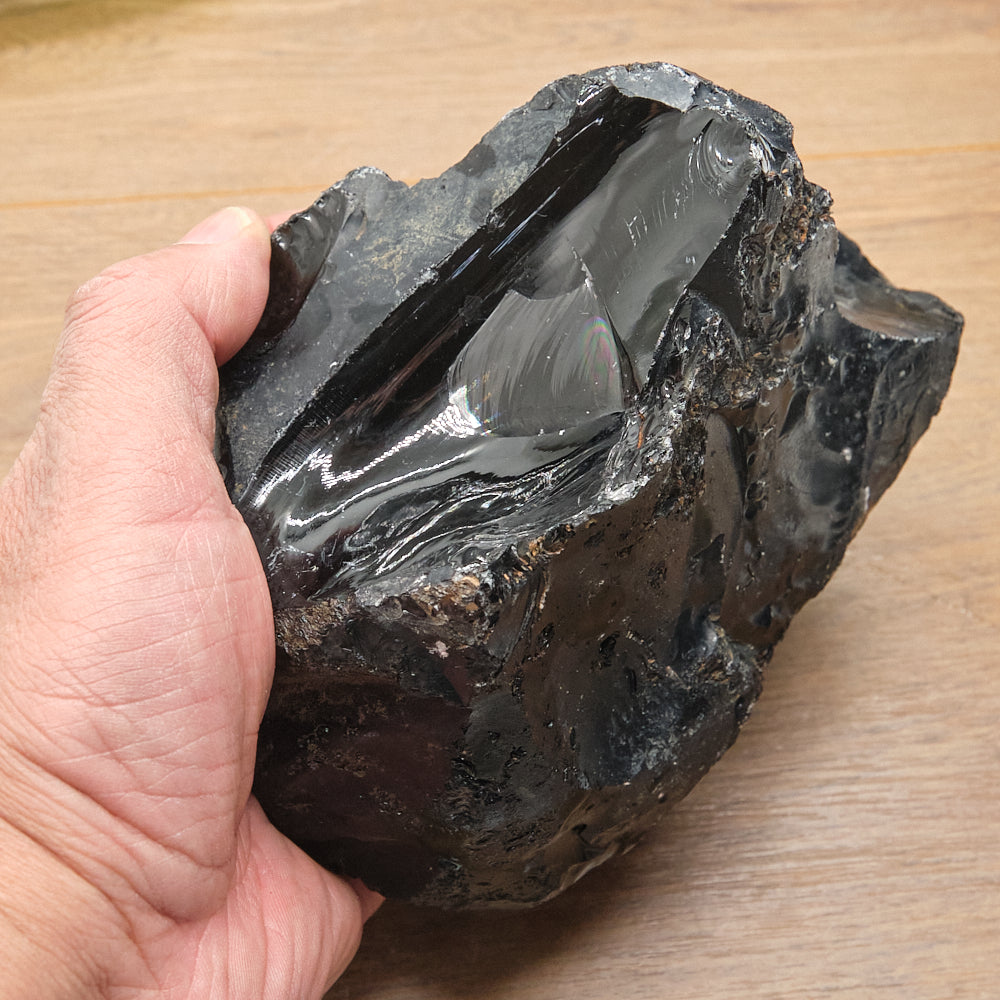 Large Rough Black Obsidian Natural Rock 1241g