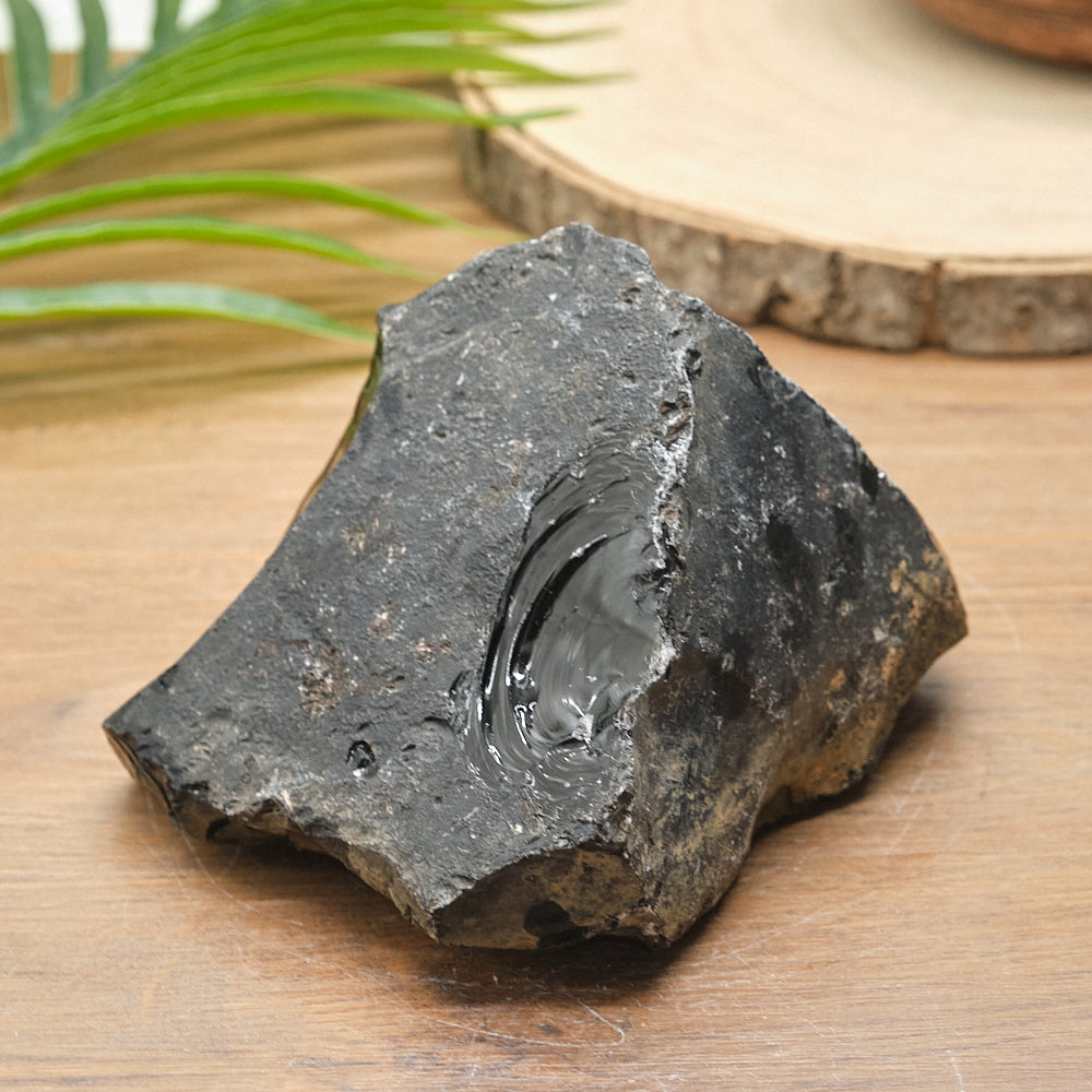 Large Rough Black Obsidian Natural Rock 1385g