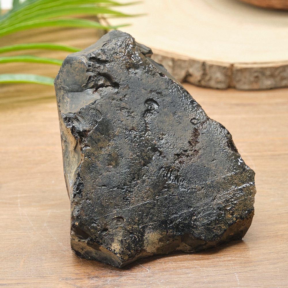 Large Rough Black Obsidian Natural Rock 1385g