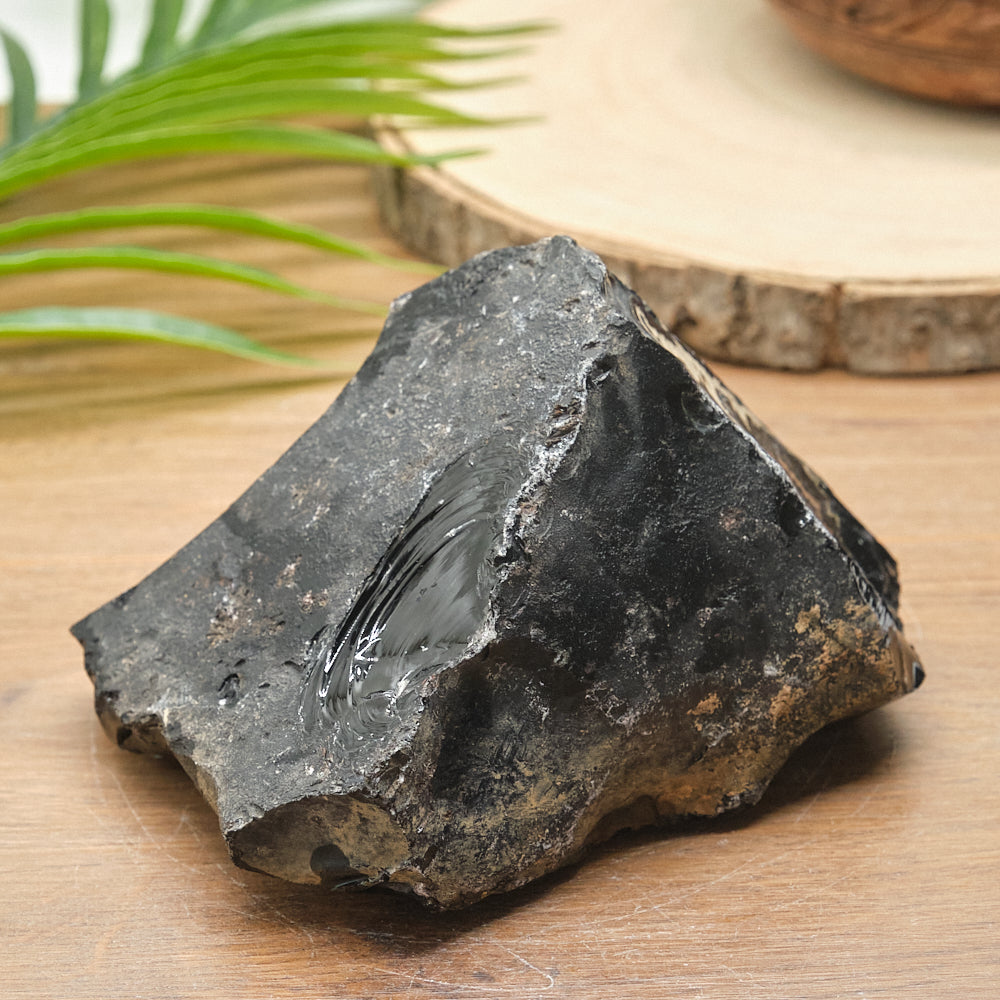 Large Rough Black Obsidian Natural Rock 1385g