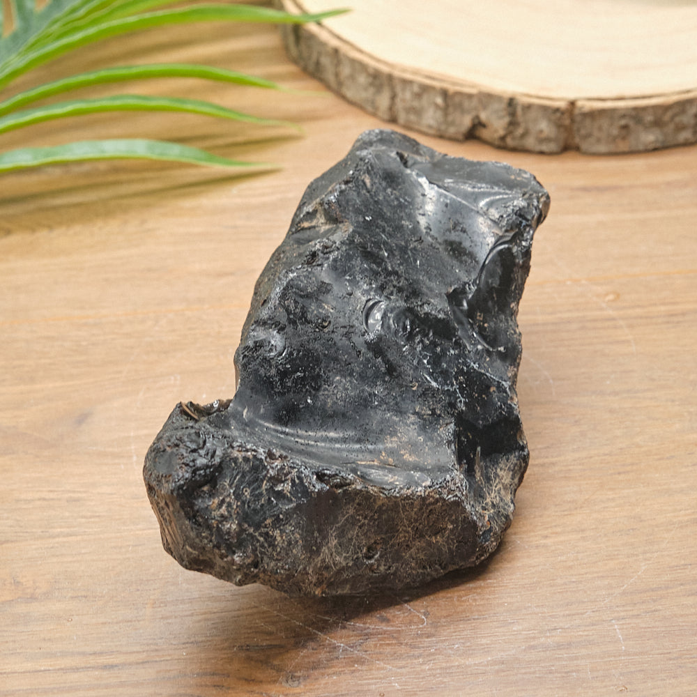 Large Rough Black Obsidian Natural Rock 1136g