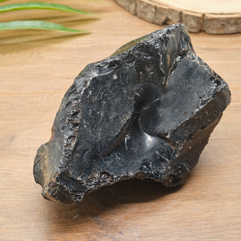 Large Rough Black Obsidian Natural Rock 1480g