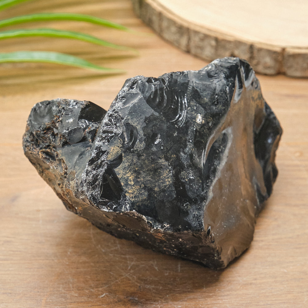 Large Rough Black Obsidian Natural Rock 1480g