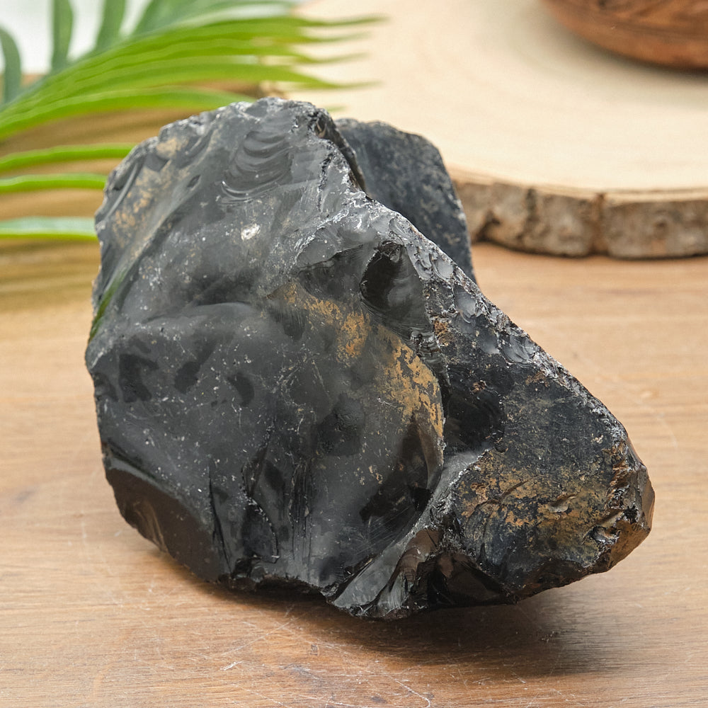 Large Rough Black Obsidian Natural Rock 1480g