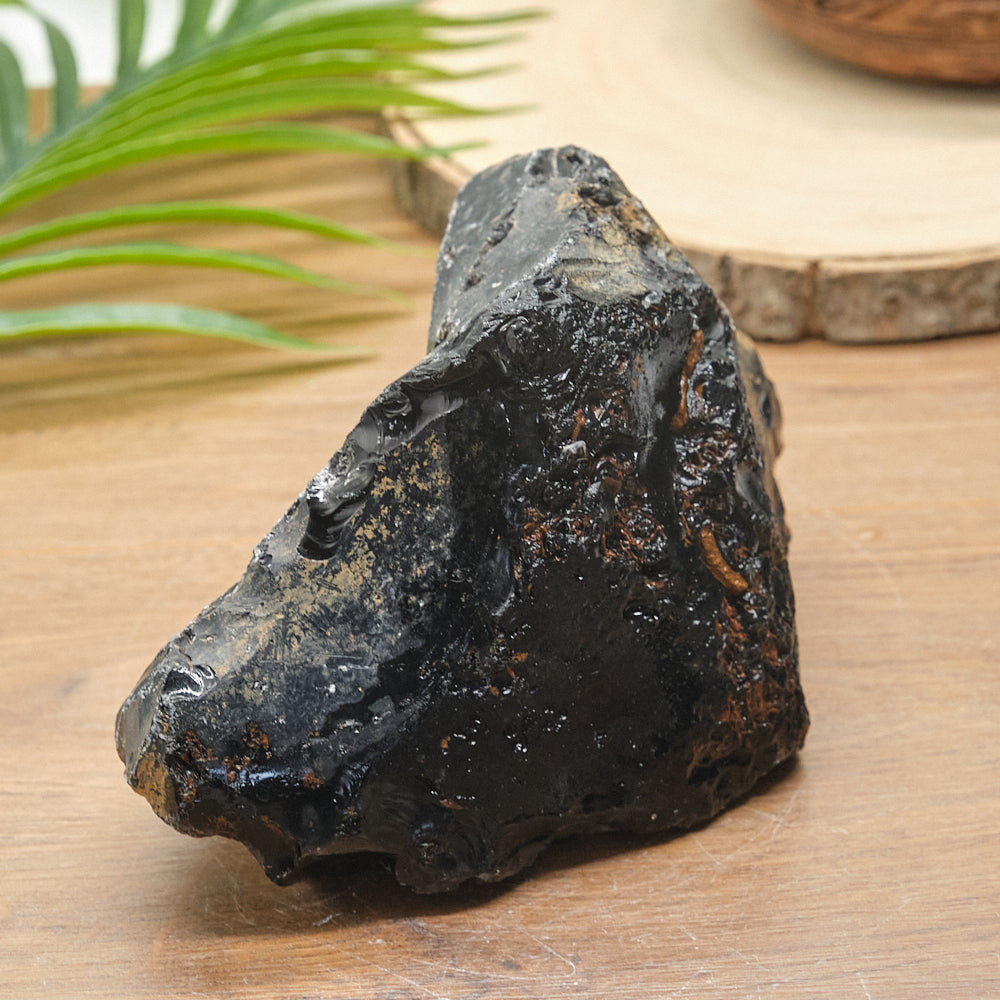 Large Rough Black Obsidian Natural Rock 1480g