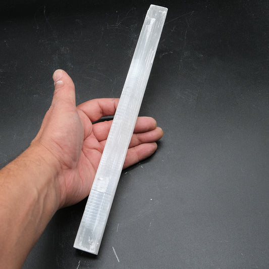 Long Natural Selenite Wand 30cm x 1 Piece