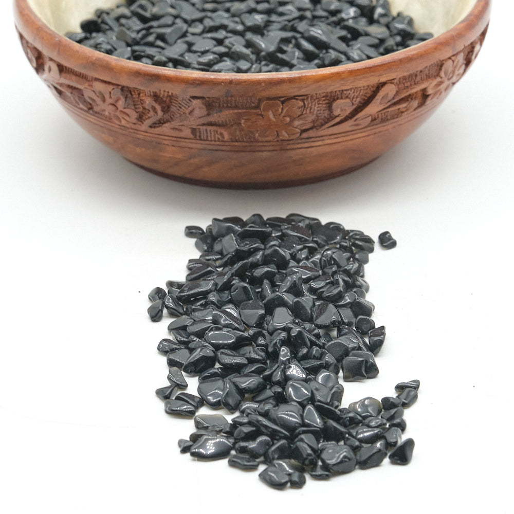 Black Obsidian Crystal Chips 2-8mm Undrilled
