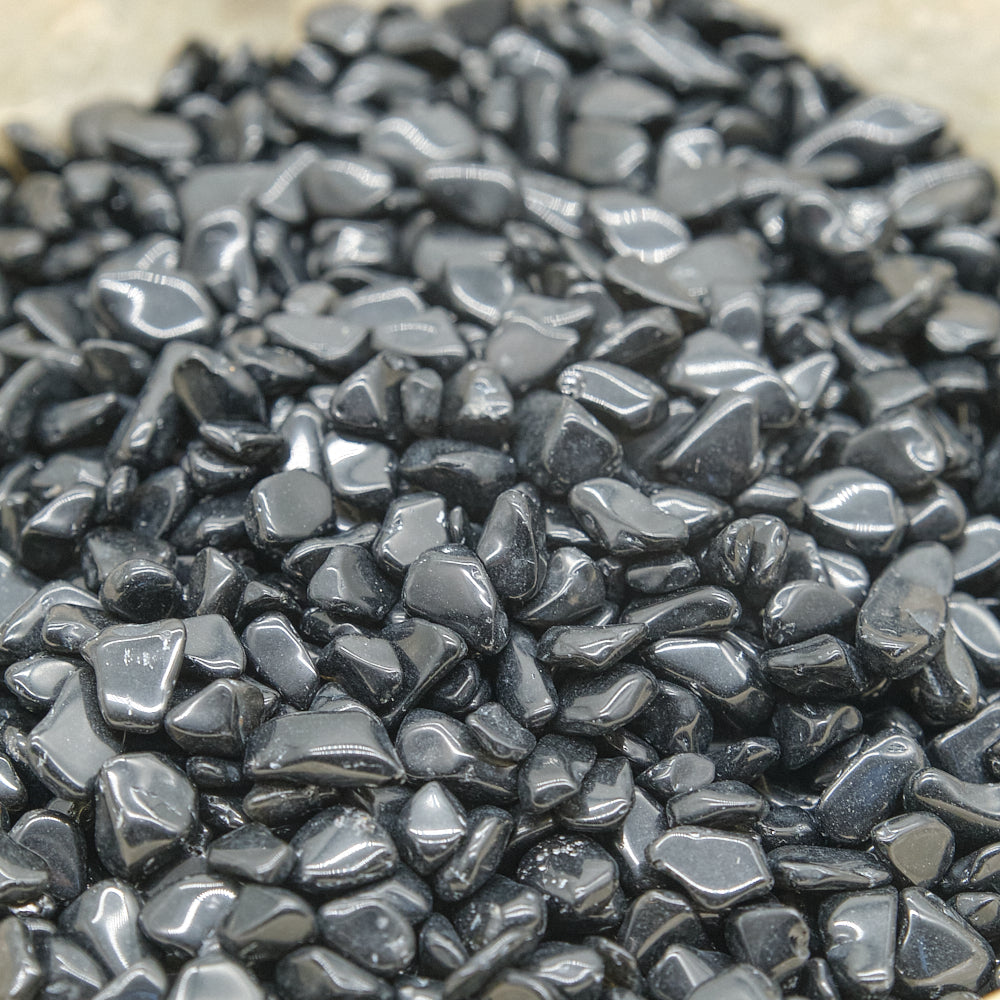 Black Obsidian Crystal Chips 2-8mm Undrilled