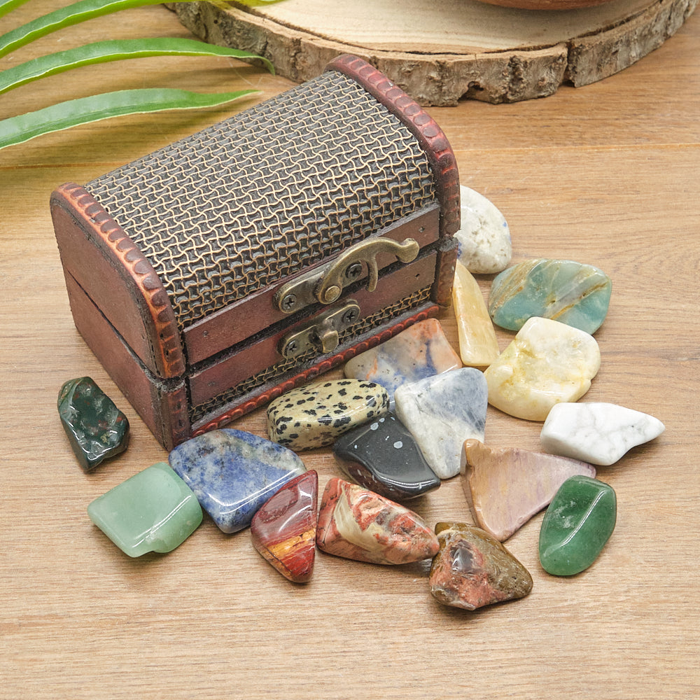 Treasure Chest With Crystal Stones Gift Set