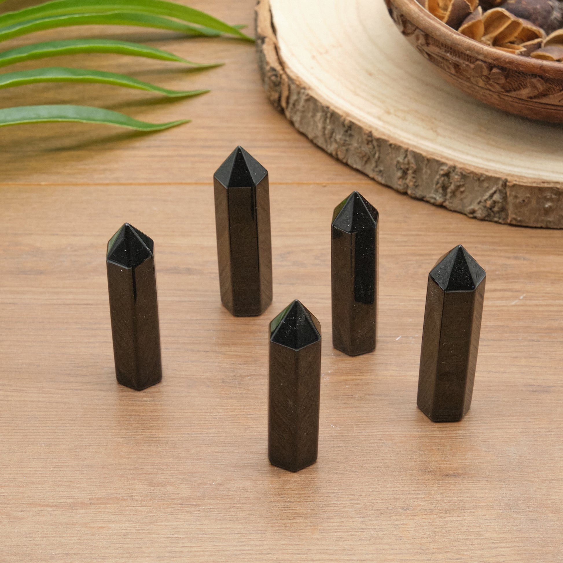 Natural Black Obsidian Tower Point 70mm  Pure Serenity   