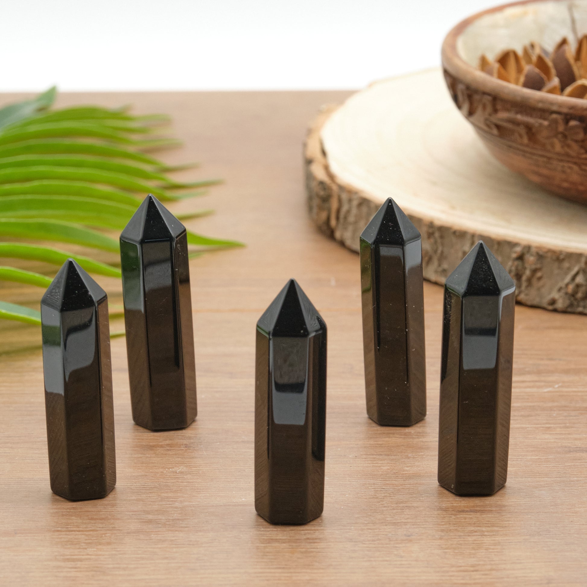 Natural Black Obsidian Tower Point 70mm  Pure Serenity   